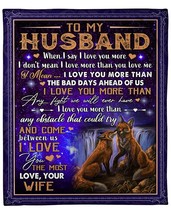Romantic Couple Fox Love Colorful Custom Blanket Xmas Gift For Wife From Husband - £45.91 GBP+
