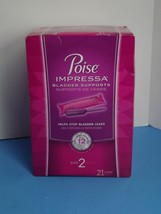 Poise Impressa Bladder Supports 21 Count Size 2 Dated 8/2026 New (P) - £42.03 GBP