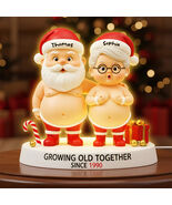 Funny Old Santa Light Box Personalized Gifts For Couple - $941.16 MXN