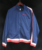 Vintage Women&#39;s Champion Track Jacket Size XL Blue Red White - $331.23 MXN