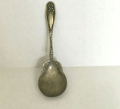  Vintage solid nickel silver ornate serving spoon casserole shabby chic ... - $363.96 MXN