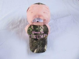 Women For President Trump 2024 Camouflage Light Pink USA America Cotton Cap - $19.99