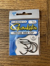 Gamakatsu Finesse Wide Gap Hook Size 3/0-BRAND NEW-SHIPS Same Business Day - £7.63 GBP