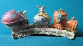 Rabbits Train Easter Figurine 9&quot; In Original Box - £27.37 GBP