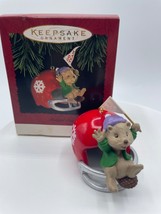 Hallmark Keepsake “Faithful Fan” Football Beaver Christmas Ornament Vintage 1995 - £4.98 GBP