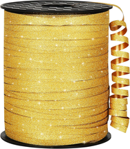 Gold Curling Ribbon, 500 Yard Glitter Gold Ribbon, Shiny Metallic Curling Ribbon - £9.19 GBP