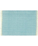 Artisan Handwoven Dollhouse Rug 4&quot;x6&quot; Sky Blue #18, Cotton - £24.32 GBP