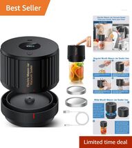 Versatile Mason Jar Vacuum Sealer Kit with 10 Lids - Battery Powered Con... - $62.32