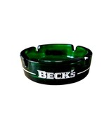 Vintage Becks Beer Emerald Green Glass Ashtray Beer Advertising Heavy du... - $20.84 CAD
