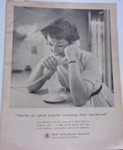 Bell Telephone System Women With Cup Of Coffee Magazine Print Advertisem... - £3.86 GBP