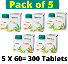 5 pack X Himalaya AMALAKI 60 Tabls,  Amla Gooseberry, Vitamin C rich - £25.02 GBP