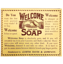 Welcome Soap Handshake 1897 Advertisement Victorian Cleaner Detergent AD... - $19.99