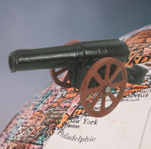 Light Field Black Shooting Military Cannon Cast Iron Replica 9” Missing ... - $48.51