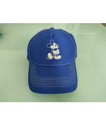 Disney Parks Mickey Wishes Come True Adjustable Hat Cap Royal Blue Silve... - £15.57 GBP