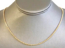 Lovely Vintage Estate 14K Yellow Gold Rope Chain Necklace 9.0g E4164 - £471.02 GBP