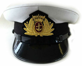 ROYAL UK MERCHANT NAVY Officer HAT CAP NEW MOST SIZES HI QUALITY CP MADE - $86.50