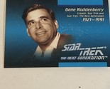 Star Trek Fifth Season Commemorative Trading Card #003 Gene Roddenberry - £1.54 GBP