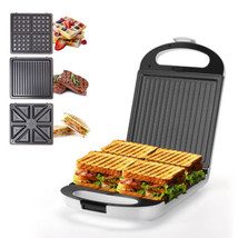 3 in 1, 4 Slice Waffle Maker 1200W Panini Press Grill with Non-stick Plates - £166.30 GBP