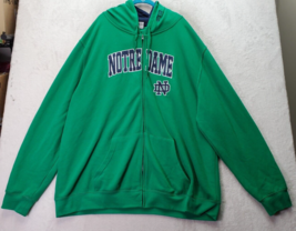 Notre Dame Fighting Irish Stradium Hoodie Football Unisex 4XL Green Full Zipper - £29.78 GBP