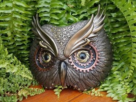 Owl Steampunk Mask Bronze Punk Gear New Gothic Gears Goth Style Veronese Resin - £94.70 GBP