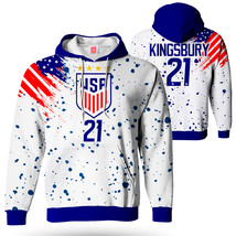 Aubrey Kingsbury #21 USWNT Soccer FIFA Women&#39;s World Cup Hoodie - £41.73 GBP+