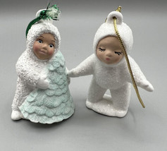 Ornament Dept 56 Snowbabies 2 Carrying Tree Sleeping Bisque CT 96 3.75 Inches - £30.02 GBP