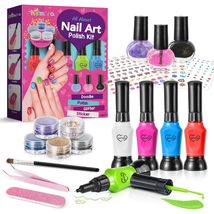 Nail Art Kit for Girls, Nail Polish Kit for Kids Ages 7-12 Years Old, Ideal Birt - £34.58 GBP