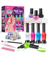 Nail Art Kit for Girls, Nail Polish Kit for Kids Ages 7-12 Years Old, Id... - £34.16 GBP