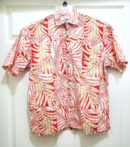 Bamboo Cay Shirt Mens Size XS Red White Tropical Beach Button Up Short S... - £18.99 GBP