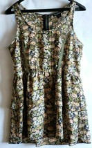 ROYAL LOVE Floral Multicolor Sleeveless Zippered Tiered Beachy Peasant T... - $8.68