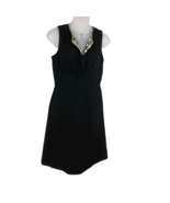 SANDRA DARREN Womens Sz 6 Small Sleeveless Knee Length Dress VNeck Black... - £9.77 GBP