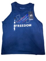 UNDER ARMOUR Girls&#39; UA Freedom Tank Navy Youth L YL - $16.82