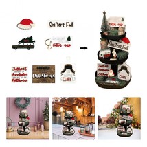 Tiered Tray Decor Wooden Signs Table Decorations Halloween Xmas Party Su... - $17.95+