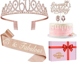 60Th Birthday Decorations Women, Including 60Th Birthday Crown/Tiara, Sa... - $23.85