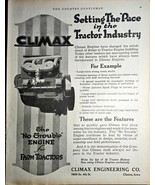 1919 CLIMAX ENGINEERING CO-NO TROUBLE ENGINE-FARM TRACTORS Antique Print... - $14.55