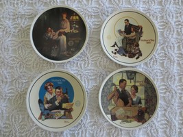 4 - 1990's Knowles Norman Rockwell Collector Mother's Day 8-1/2" Plates - $12.00