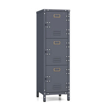 Metal Storage Locker with 3 Lockable Doors and Adjustable Feet - $3,165.22 MXN