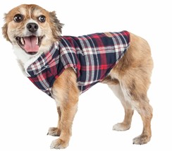 Pet Life ® &#39;Puddler&#39; Classical Plaid Dog Coat - Insulated Plaid Dog Jacket with  - £21.08 GBP+