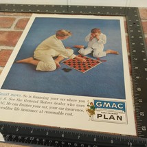 GMAC Financing - Kids in PJ&#39;s Playing Checkers - Smart Move - Vtg 1961 P... - $14.80