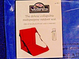 New! Woodfield Deluxe Collapsible Multipurpose Outdoor Seat - Great Back... - $14.99