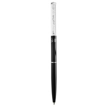 Black Chrome Plated Stylish Ballpoint Pen w/Miniature Crystalline Top by... - $13.99