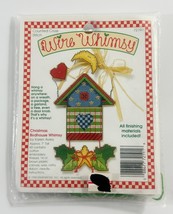 Christmas Birdhouse  - Wire Whimsy Cross Stitch Kit with 14ct Plastic Ca... - $5.93