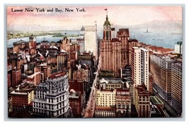 Lower New York Skyline and Bay New York CIty NY UNP Unused DB Postcard P27 - £3.86 GBP