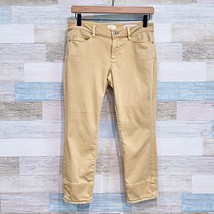 J Jill Denim Authentic Fit Cropped Jeans Yellow Low Rise Womens 2P 2 Petite - $39.59