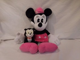 Disney Minnie Mouse 21&quot; Plus Figaro CAT Kitty Stuffed Animal Toy Large P... - £21.05 GBP