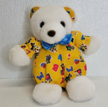 Vintage Lemonwood Asia Bear Yellow Alphabet Pajamas Plush Stuffed Animal  - $14.15