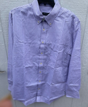Bobby Jones Men&#39;s Purple Stripe Cotton Oxford Shirt XL NWT - £54.52 GBP