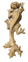 The White Wall Crawling Dragon Sculpture Figurine 34 in Length - $96.90