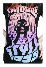 Famous Stars &amp; Straps Womens Juniors Black Pink Maria Callas T-Shirt NWT - $12.71