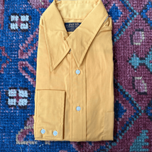 New NOS Vintage 70s Sears Perma Prest Pointy Collar Harvest Yellow Butto... - $428.97 MXN